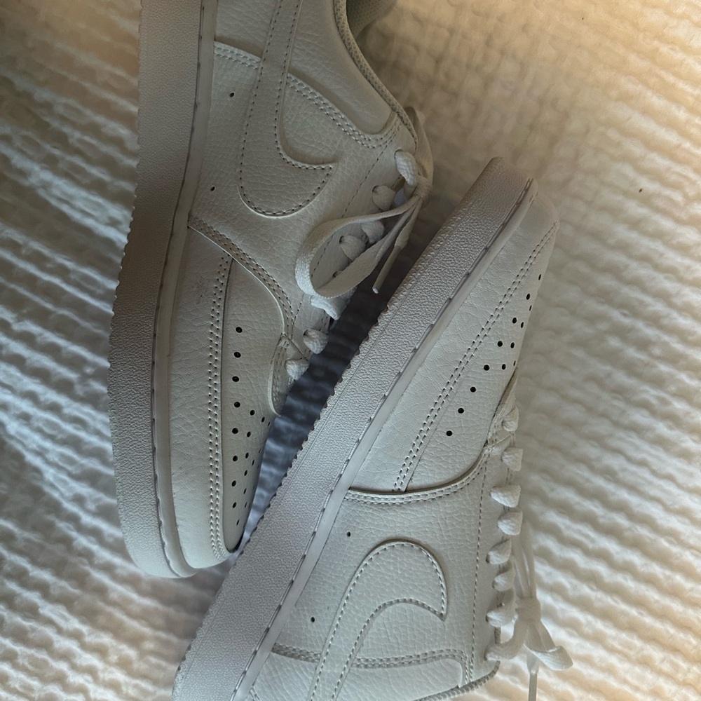 Nike Women’s White Perforated Low-Top Sneakers - Picture 2 of 4